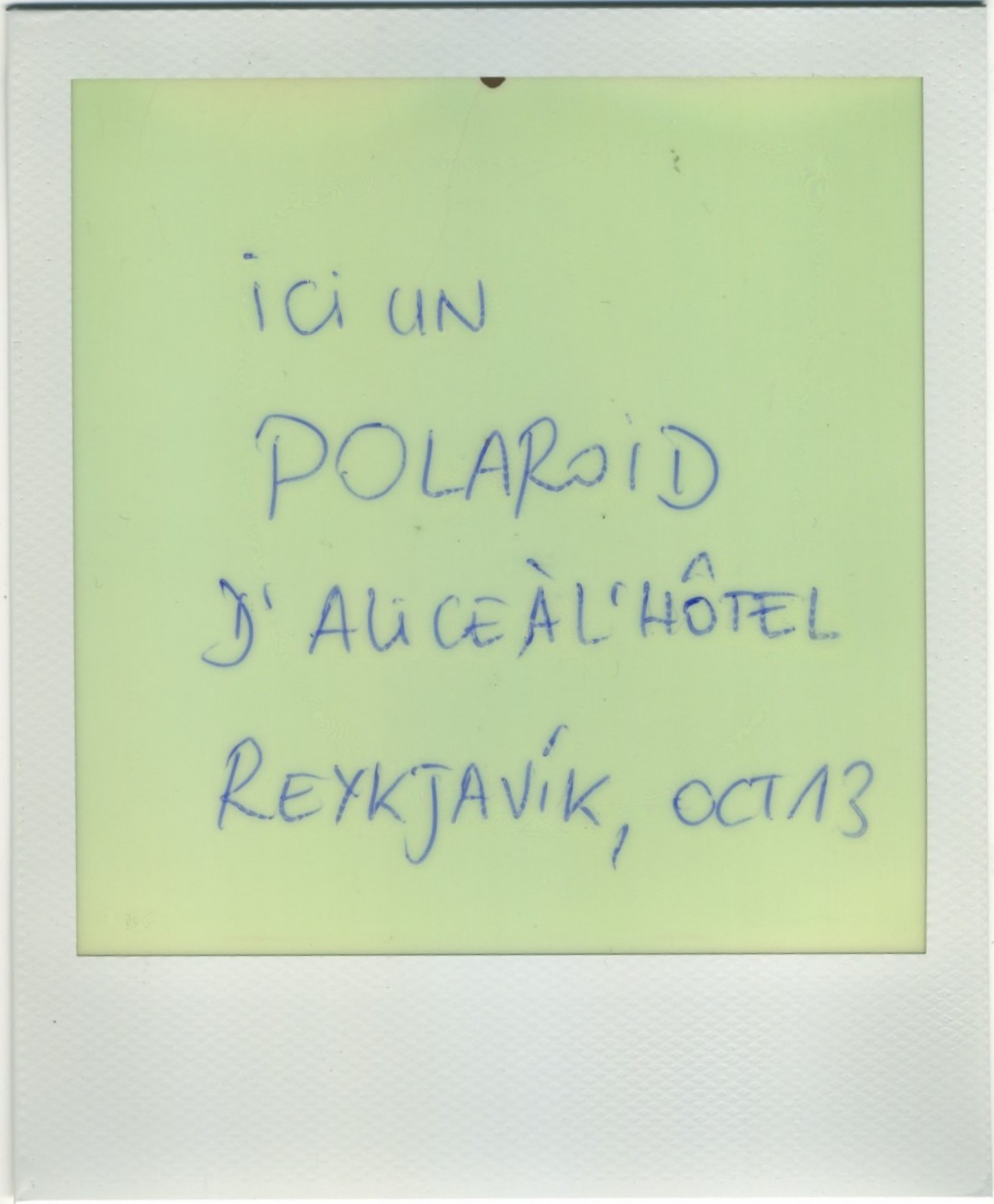 les petits polaroids retrouvés, Islande oct. 2013